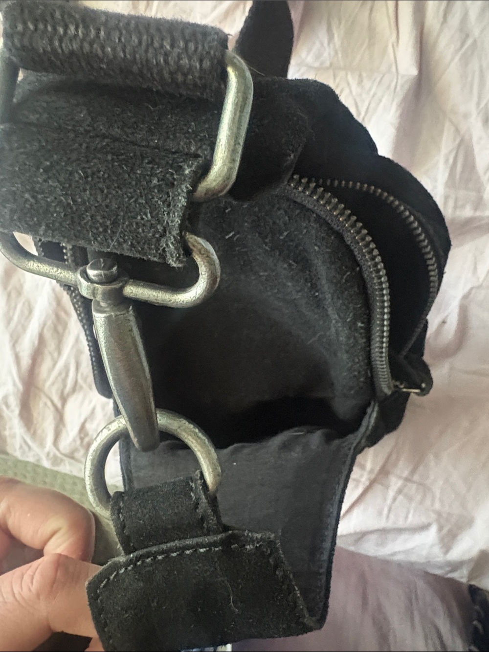 Free People Hudson Suede Sling Bag in Black - Picture 8 of 11